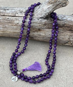 Gemstone Buddha Charm 108 Beads Mala With Box - DharmaObjects