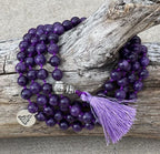 Gemstone Buddha Charm 108 Beads Mala With Box - DharmaObjects
