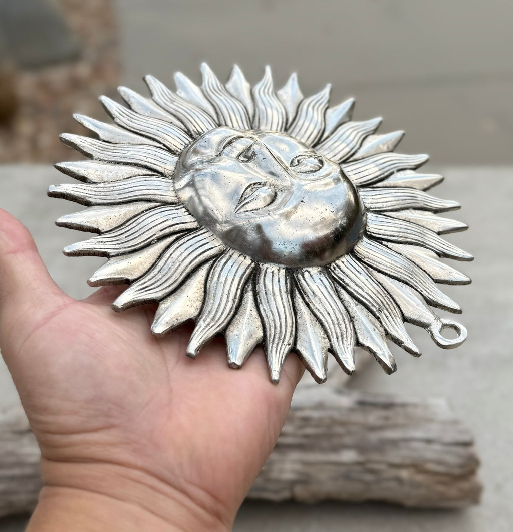 Eco-Friendly Recycled Aluminum Sun Wall Hanging - Handcrafted in India