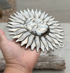 Eco-Friendly Recycled Aluminum Sun Wall Hanging - Handcrafted in India