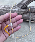 Tibetan Buddhist Mala / Rosary 108 Glass Beads / Free Mala Pouch
