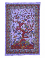 Tree of Life Tapestry Wall Hanging – Boho Beach Throw, Spiritual Nature Wall Decor, Large 80” x 53” Mandala Home Accent - DharmaObjects