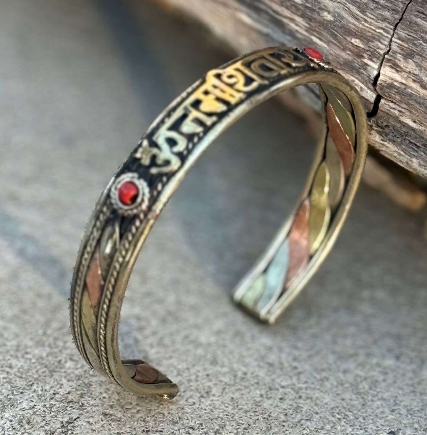 3 Metals Medicine "Om Namah Shivaya" Bracelet - Handcrafted in Nepal