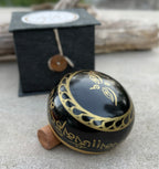 Tibetan Complete Singing Bowl Gift Box Set with OM Mani Padme Hum Etched Bowl - DharmaObjects