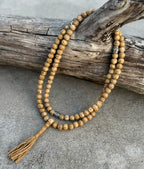 Natural Lotus Seed 108 Beads Prayer Mala - DharmaObjects