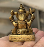 Small Ganesha Statue Solid Brass Handcrafted In India - DharmaObjects