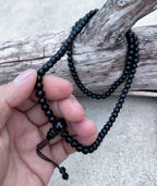 Tibetan Buddhist Mala / Rosary 108 Glass Beads / Free Mala Pouch