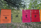 All Natural Handmade Tibetan Style Affirmation Flags - Peace, Happiness, Courage, Love, Tranquility, Wisdom - DharmaObjects