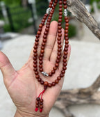 Tibetan Mala Buddhist Prayer Beads Rosary Brown Lotus Seed With Free Silk Pouch