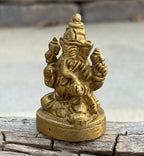 Small Ganesha Statue Solid Brass Handcrafted In India - DharmaObjects
