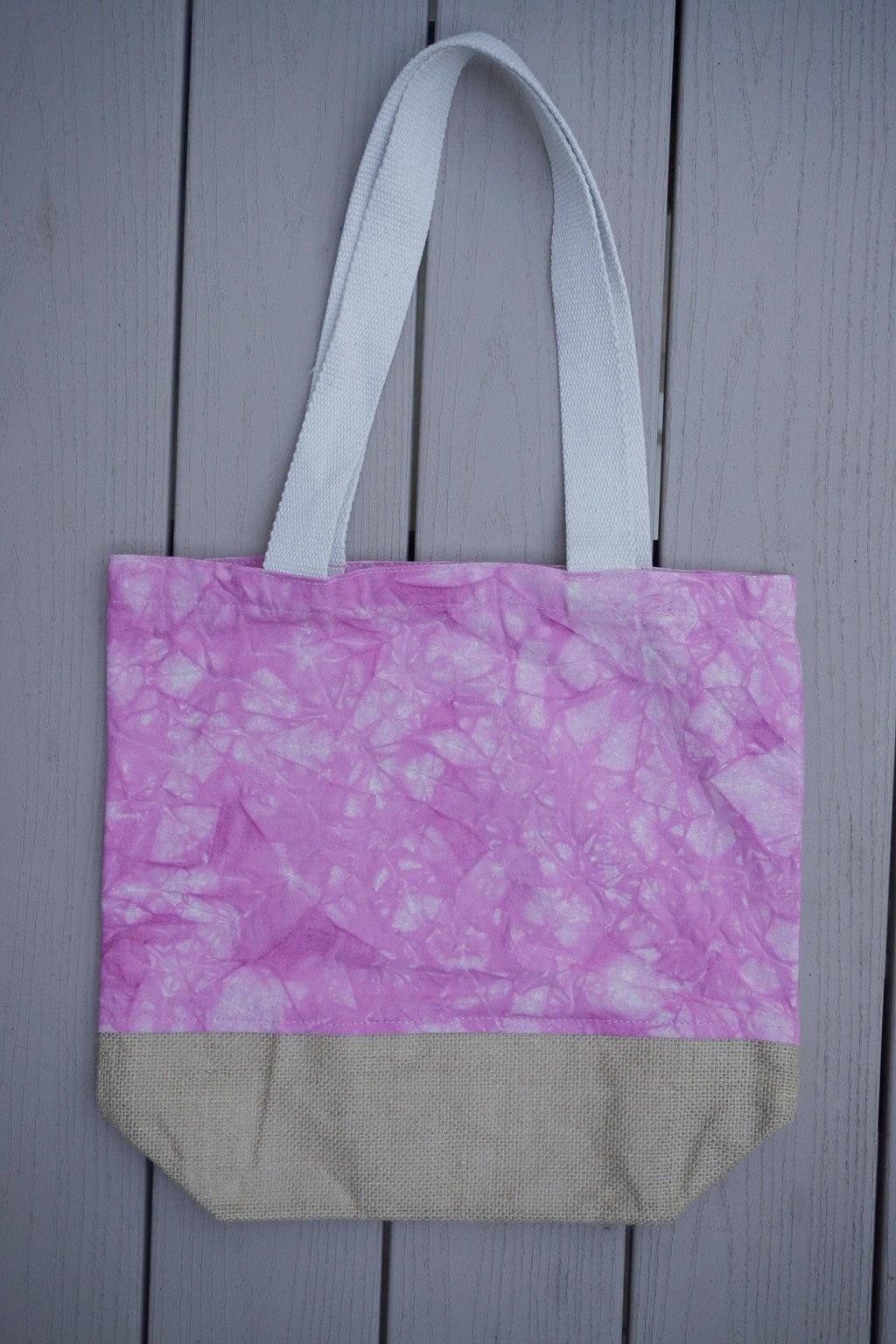 Tie Dye Canvas Jute Tote Bag