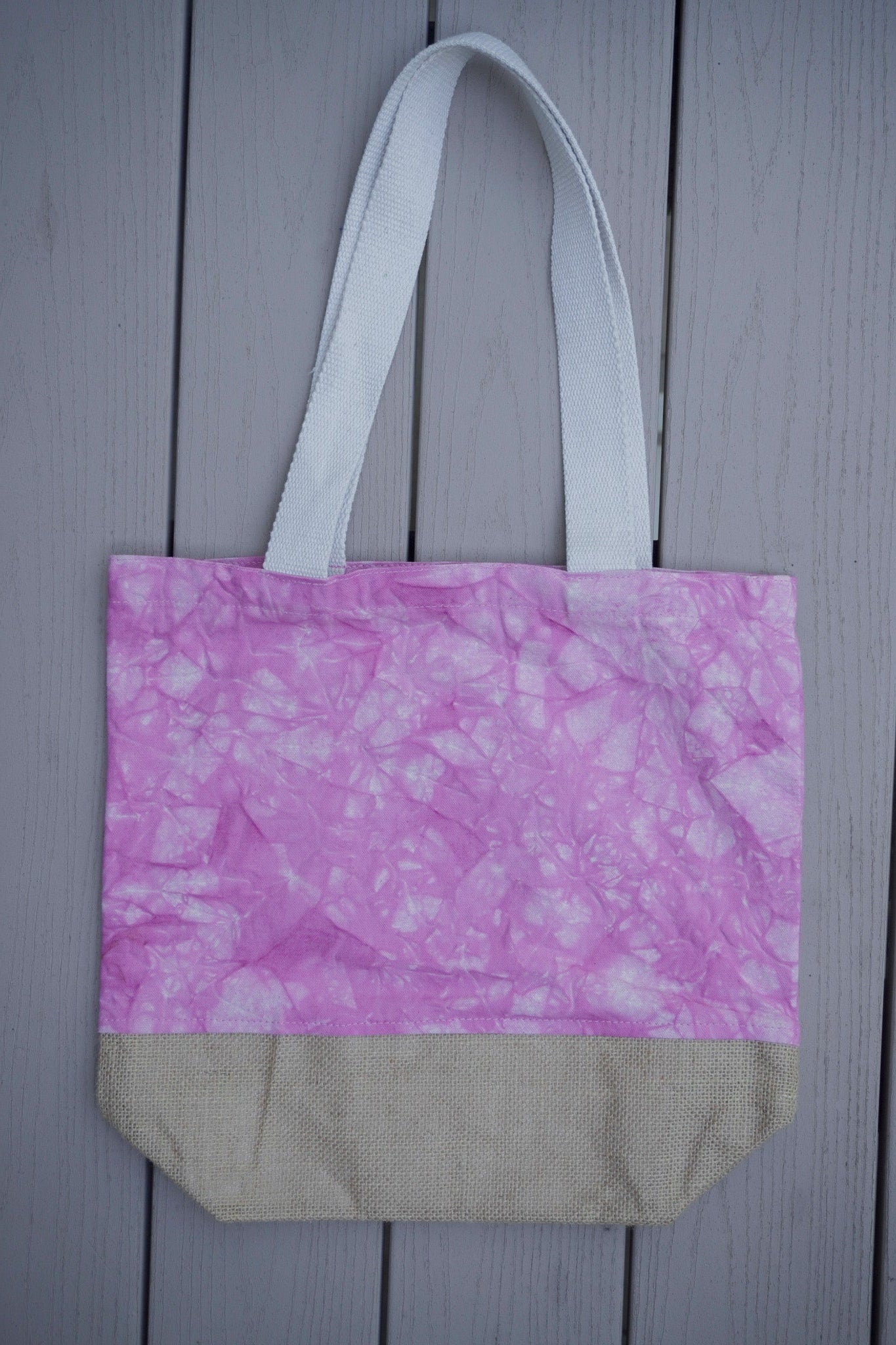 Tie Dye Canvas Jute Tote Bag