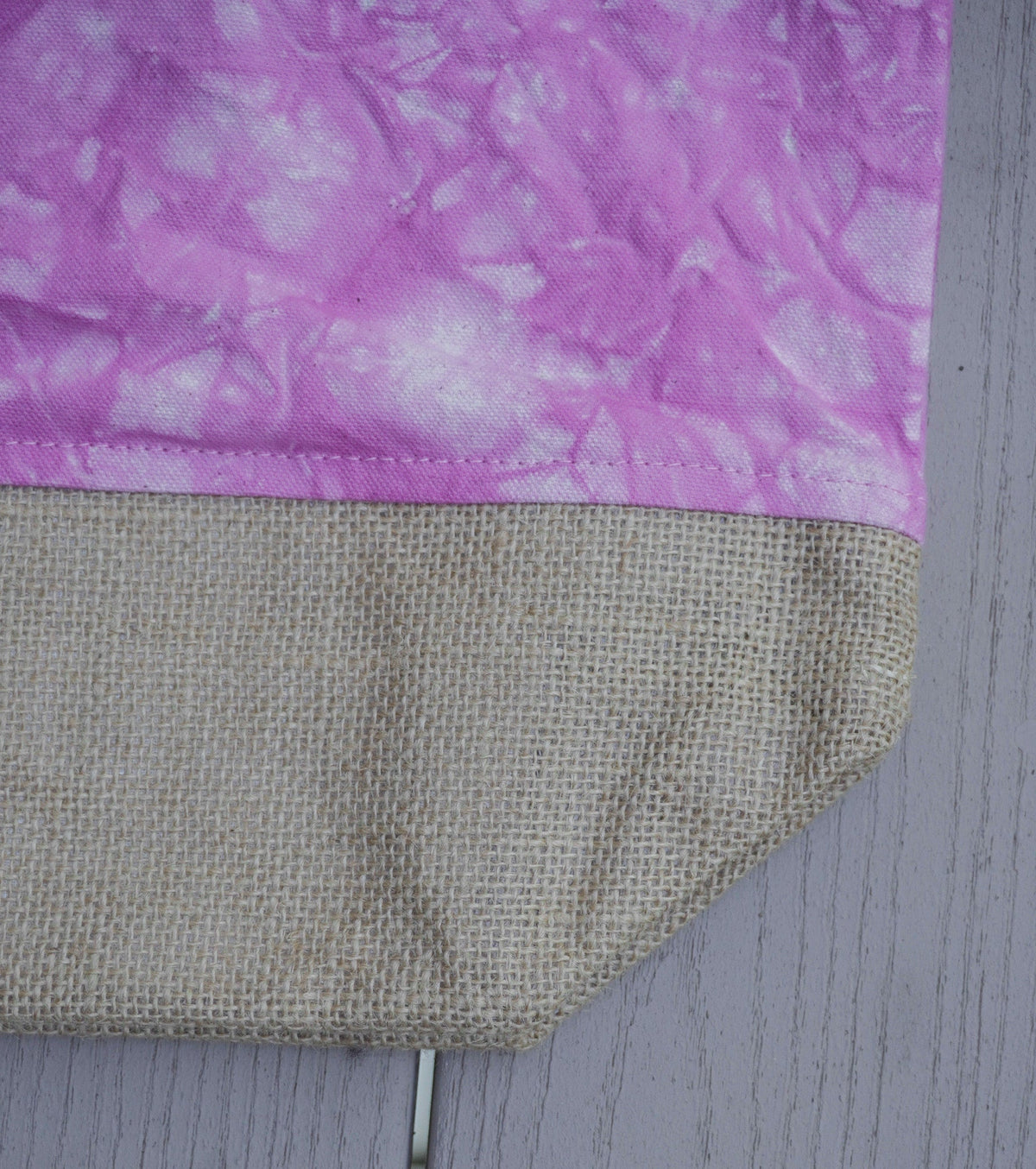 Tie Dye Canvas Jute Tote Bag