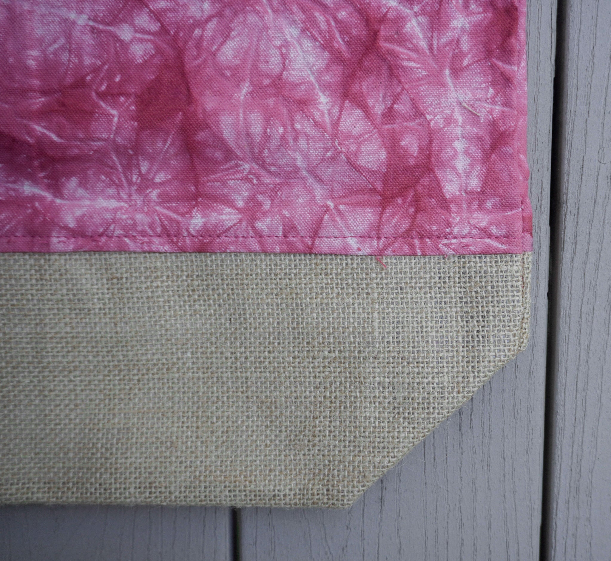 Tie Dye Canvas Jute Tote Bag