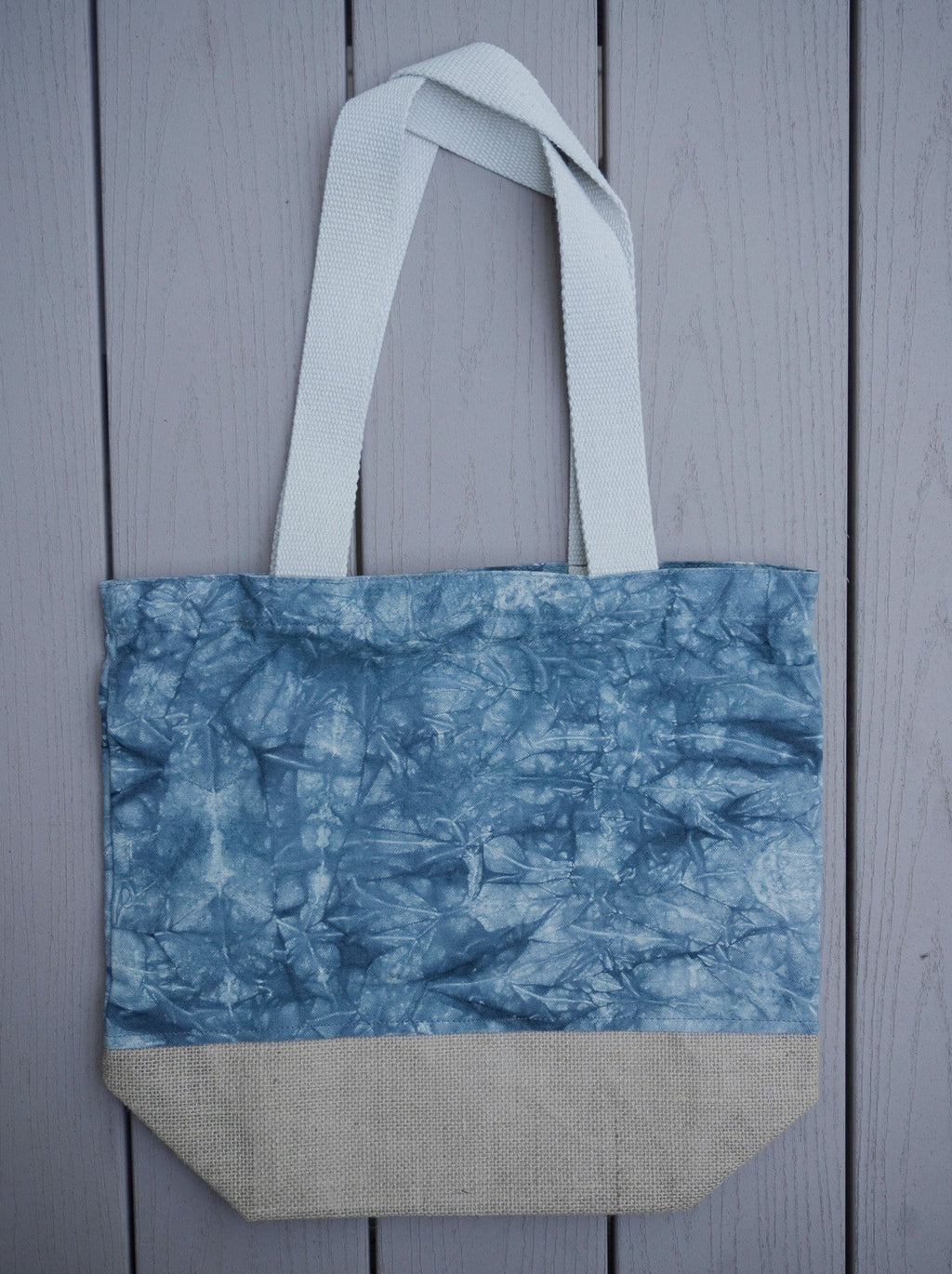 Tie Dye Canvas Jute Tote Bag