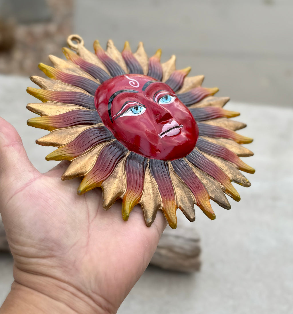 Eco-Friendly Recycled Aluminum Sun Wall Hanging - Handcrafted in India