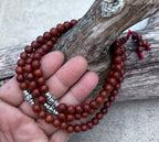 Tibetan Mala Buddhist Prayer Beads Rosary Brown Lotus Seed With Free Silk Pouch