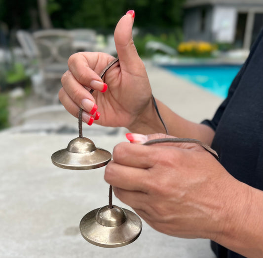 Tibetan Buddhist Meditation Yoga Tingsha Cymbal Bell Chimes With Pouch