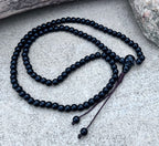 Tibetan Buddhist Mala / Rosary 108 Glass Beads / Free Mala Pouch