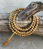 Natural Lotus Seed 108 Beads Prayer Mala - DharmaObjects