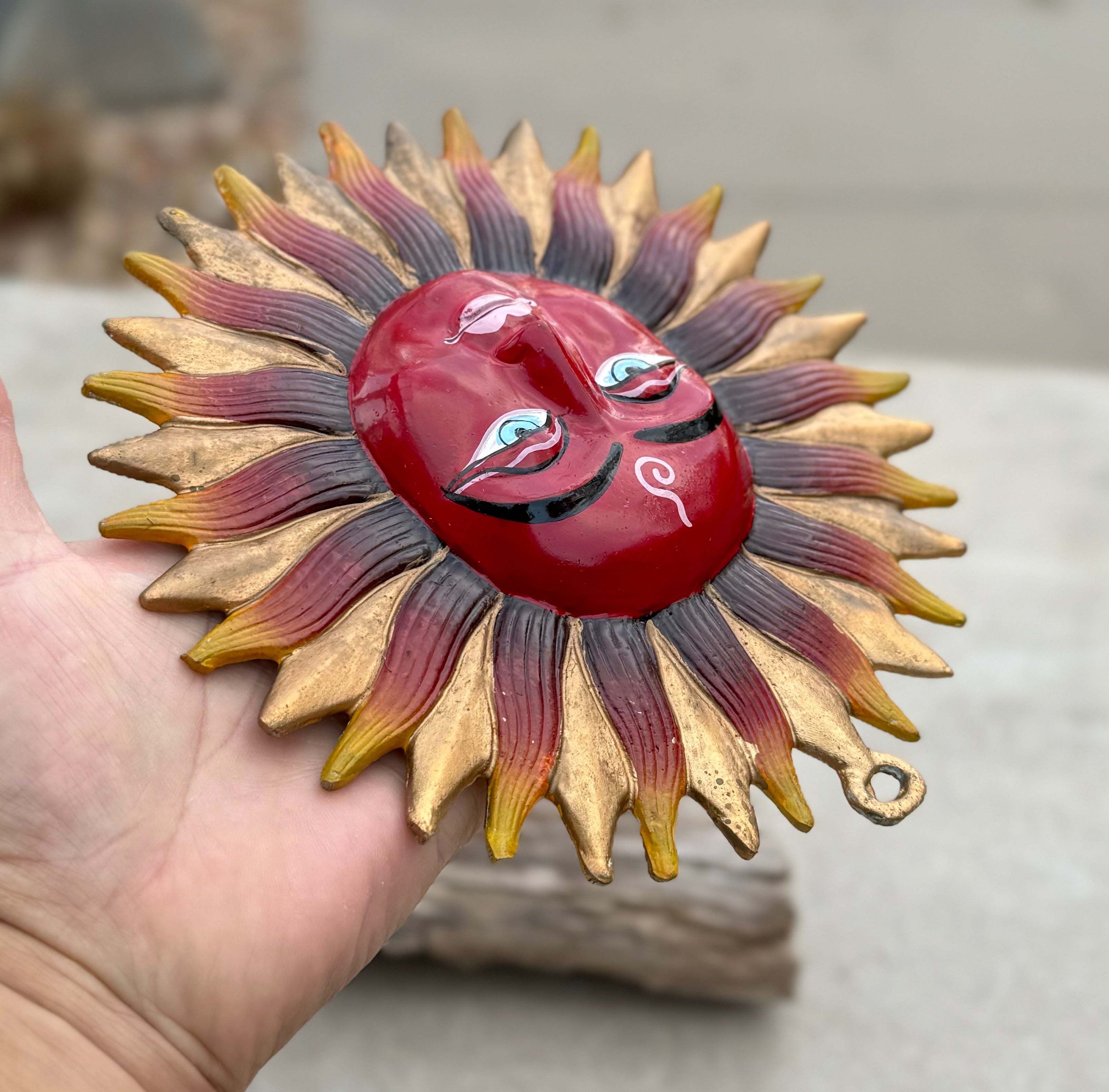 Eco-Friendly Recycled Aluminum Sun Wall Hanging - Handcrafted in India