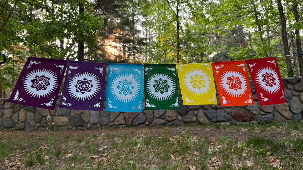 Chakra Banner Seven Chakra Prayer Flag, Prayer Flag Hanging