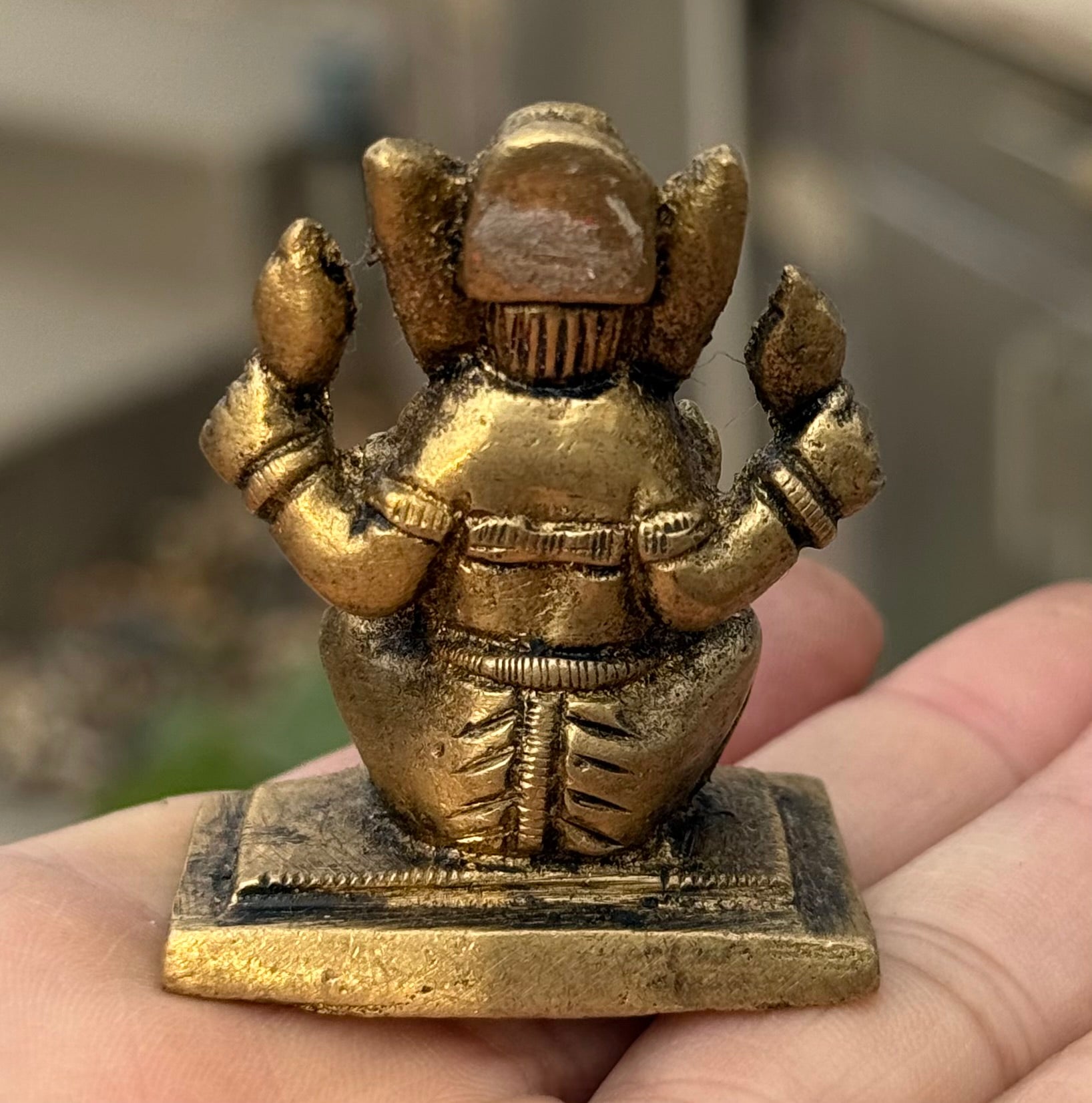 Small Ganesha Statue Solid Brass Handcrafted In India - DharmaObjects