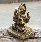 Small Ganesha Statue Solid Brass Handcrafted In India - DharmaObjects