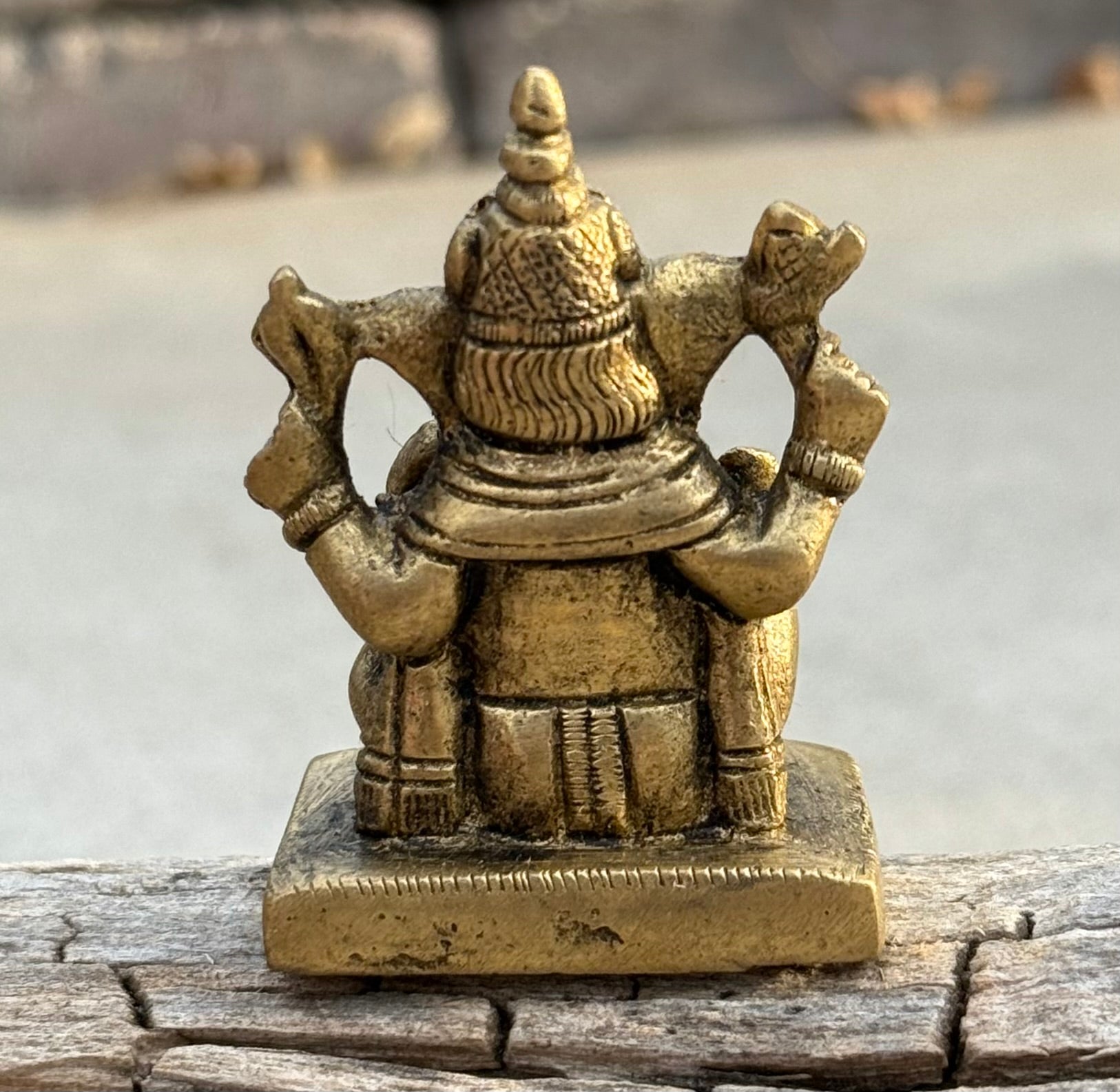 Small Ganesha Statue Solid Brass Handcrafted In India - DharmaObjects