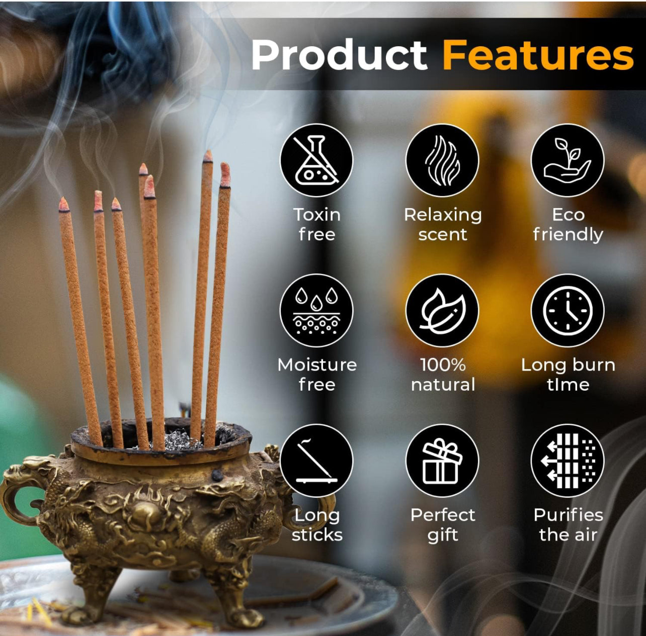 Tibetan Tara Healing Incense - 3 Packs (20 Sticks per Pack) | 5.5" Length | Handcrafted & 100% Natural - DharmaObjects