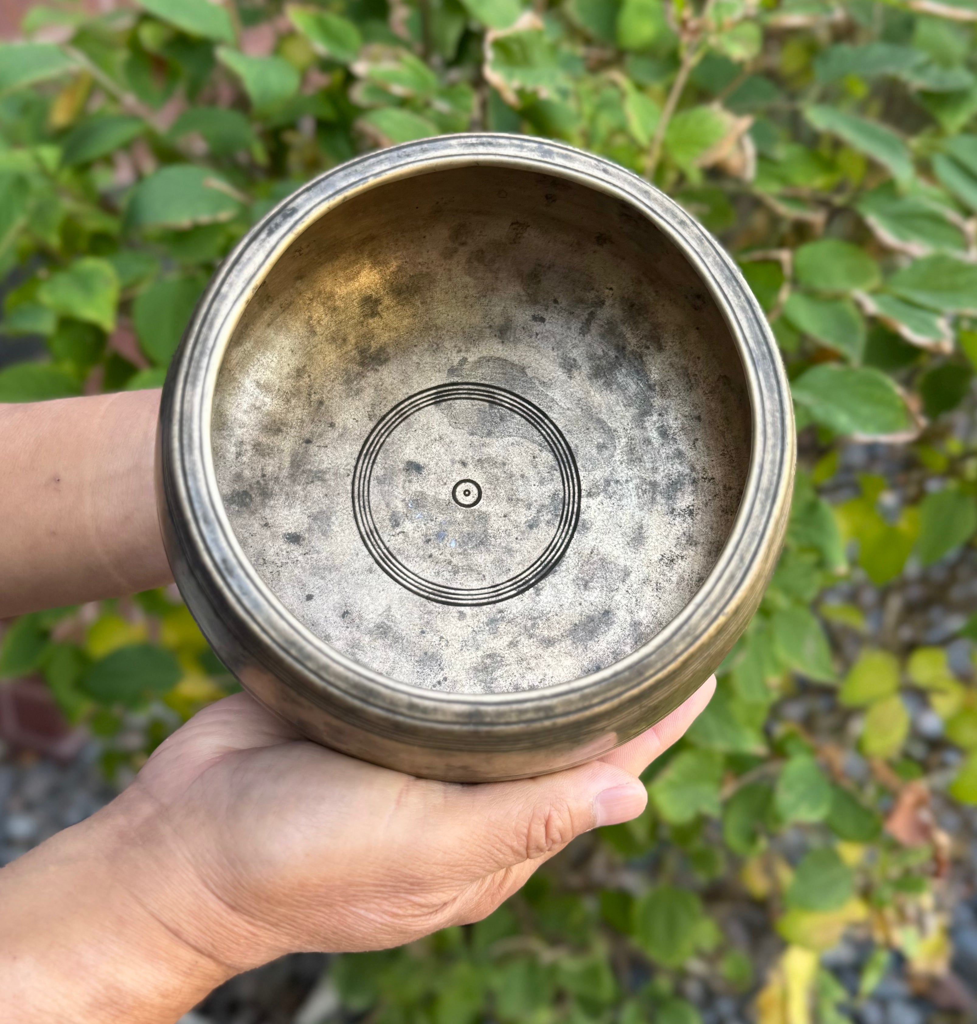 Mani Antique Rare Singing Bowl From Himalaya 5.75 Inches - DharmaObjects