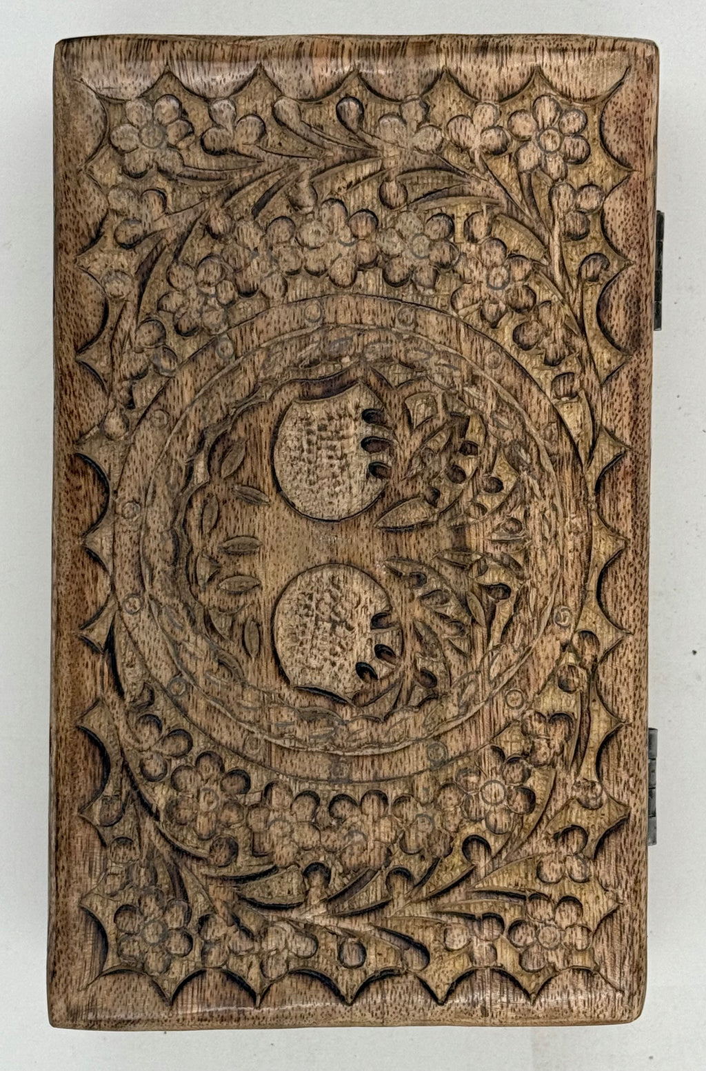 Large Hand Carved Tree of Life Wooden Box Keepsake Storage Multi Utility - DharmaObjects