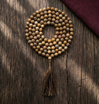 Picture Jasper Gemstone 108 Bead Mala | Hand-Knotted Meditation Necklace | Yoga Prayer Beads | Earthy Spiritual Jewelry - DharmaObjects