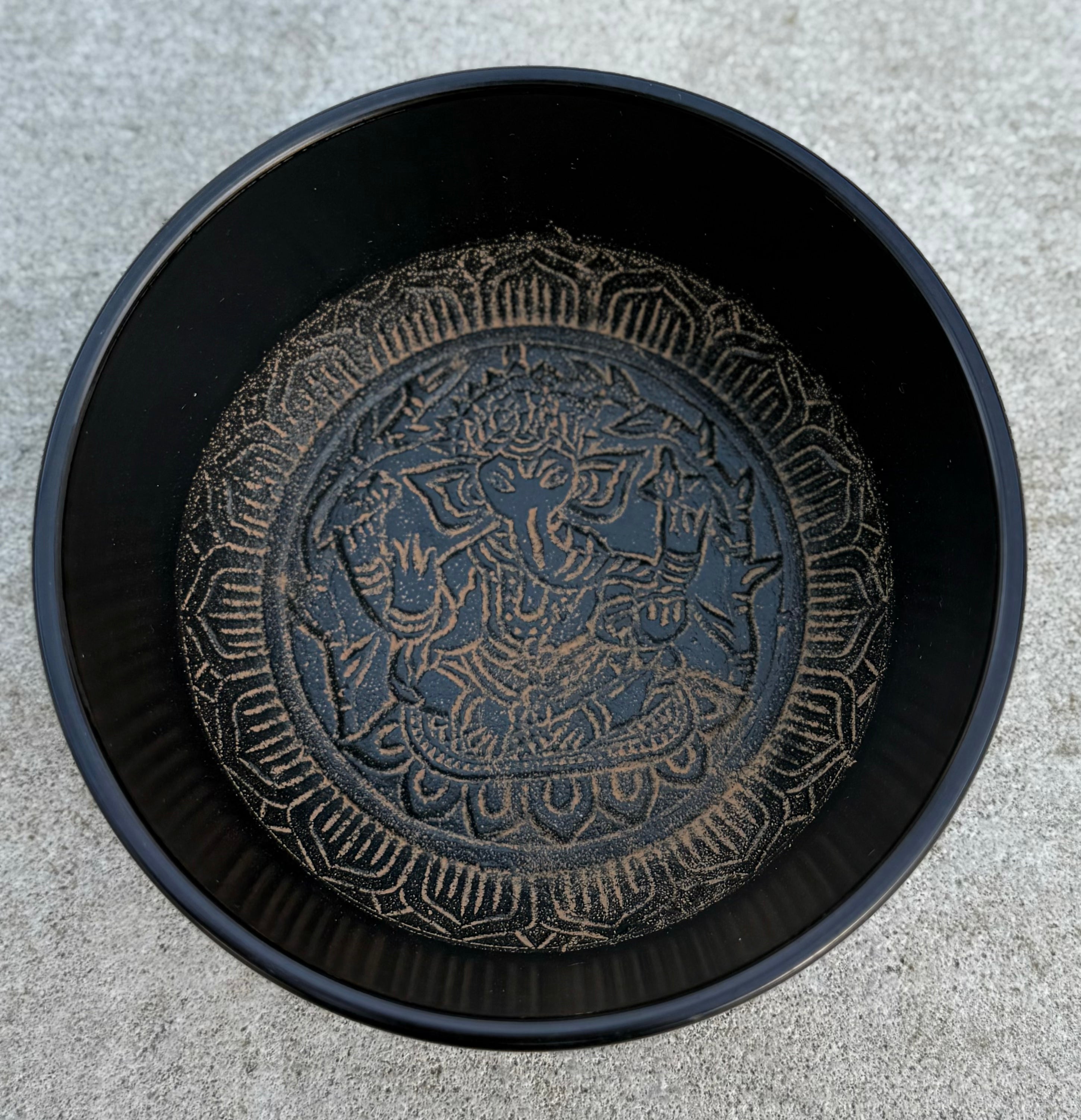 Large Tibetan Singing Bowl Set | Hand Painted Meditation Bowl with Mallet & Ring Cushion for Sound Healing - DharmaObjects