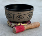 Large Tibetan Singing Bowl Set | Hand Painted Meditation Bowl with Mallet & Ring Cushion for Sound Healing - DharmaObjects