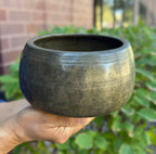 Rare Antique Mani Singing Bowl from the Himalayas 6.5" – Handcrafted Meditation Bowl with F Note 694 Hz, Cushion & Strikers - DharmaObjects