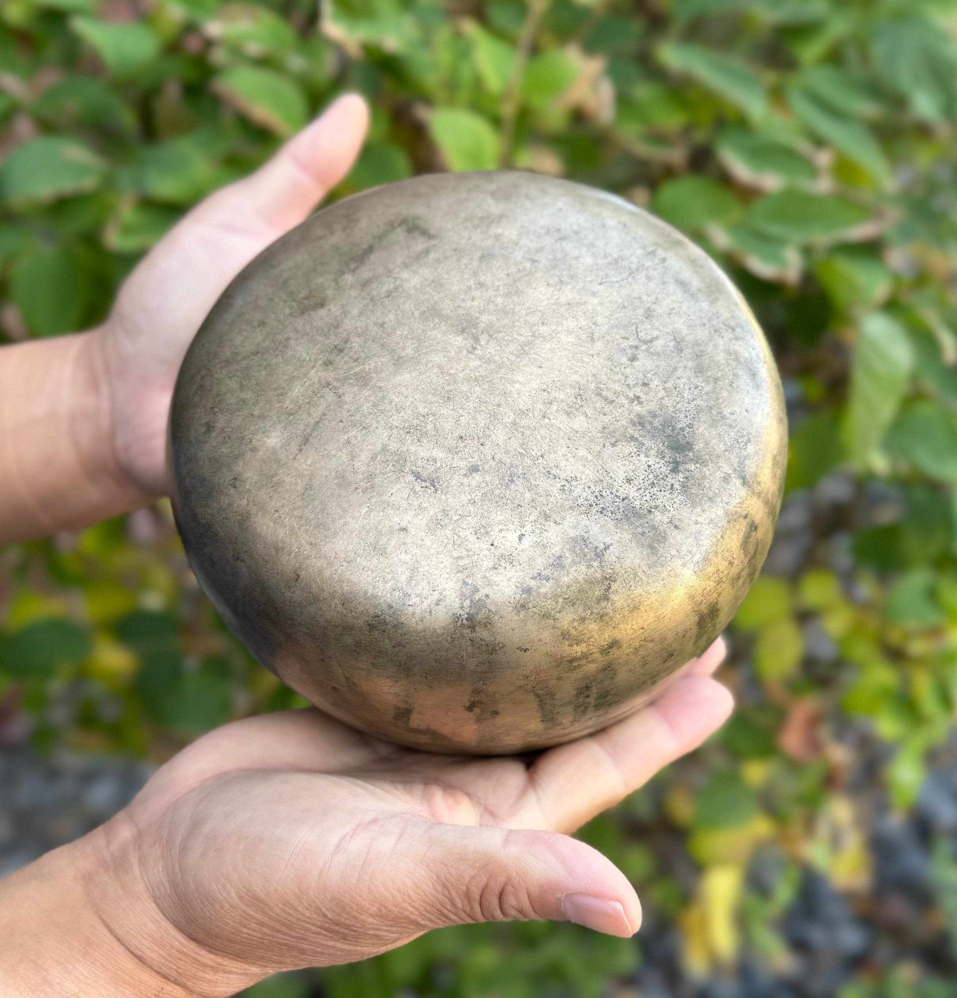 Mani Antique Rare Singing Bowl From Himalaya 5.75 Inches - DharmaObjects