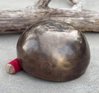 Hand Hammered Tibetan Full Moon Singing Bowl 6" – Nepalese Meditation Bowl with D Note 315 Hz, Cushion & Mallet for Sacral Chakra Healing - DharmaObjects