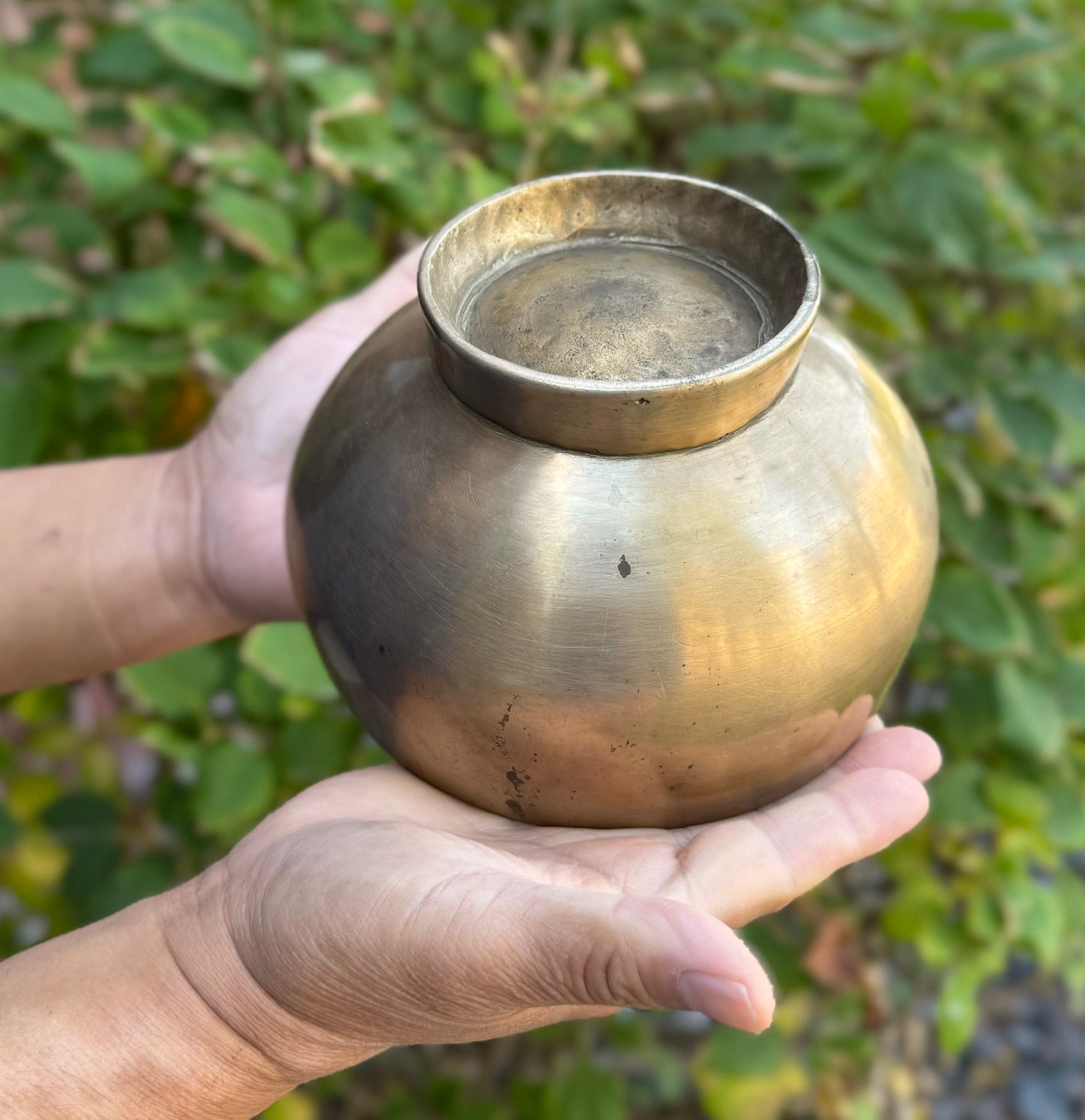 Antique Naga Pedestal Himalayan Singing Bowl 6 Inches Solar Plexus Chakra