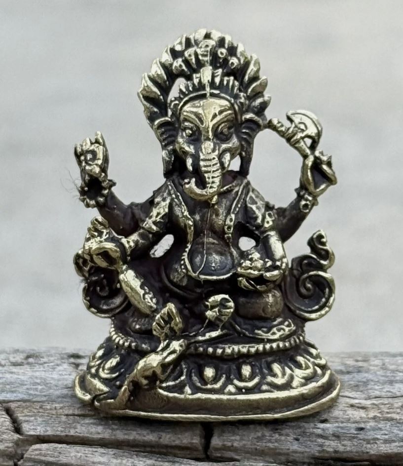 Small Brass Ganesha statue For Wisdom And Wealth From Nepal