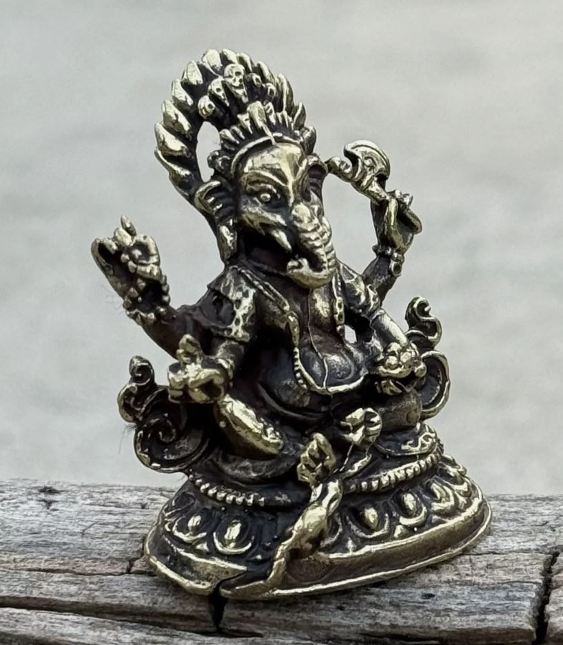 Small Brass Ganesha statue For Wisdom And Wealth From Nepal