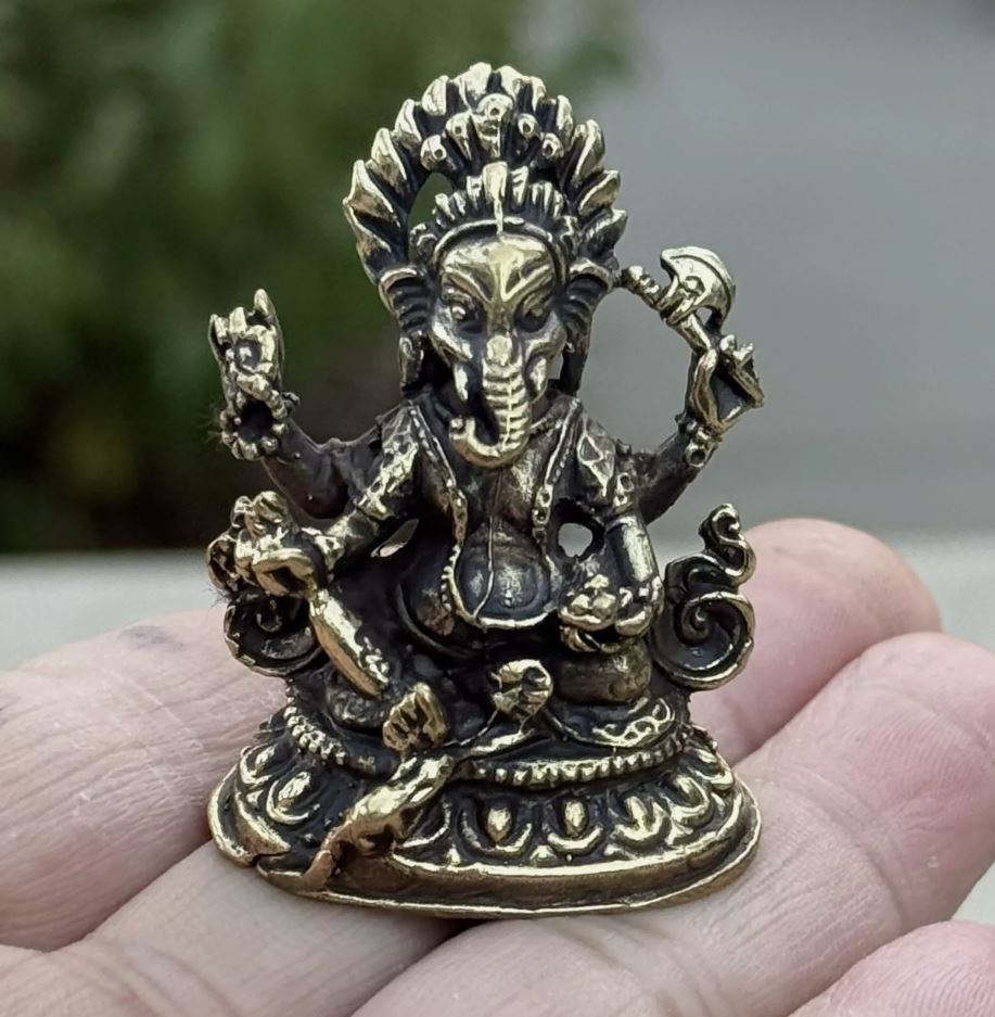 Small Brass Ganesha statue For Wisdom And Wealth From Nepal