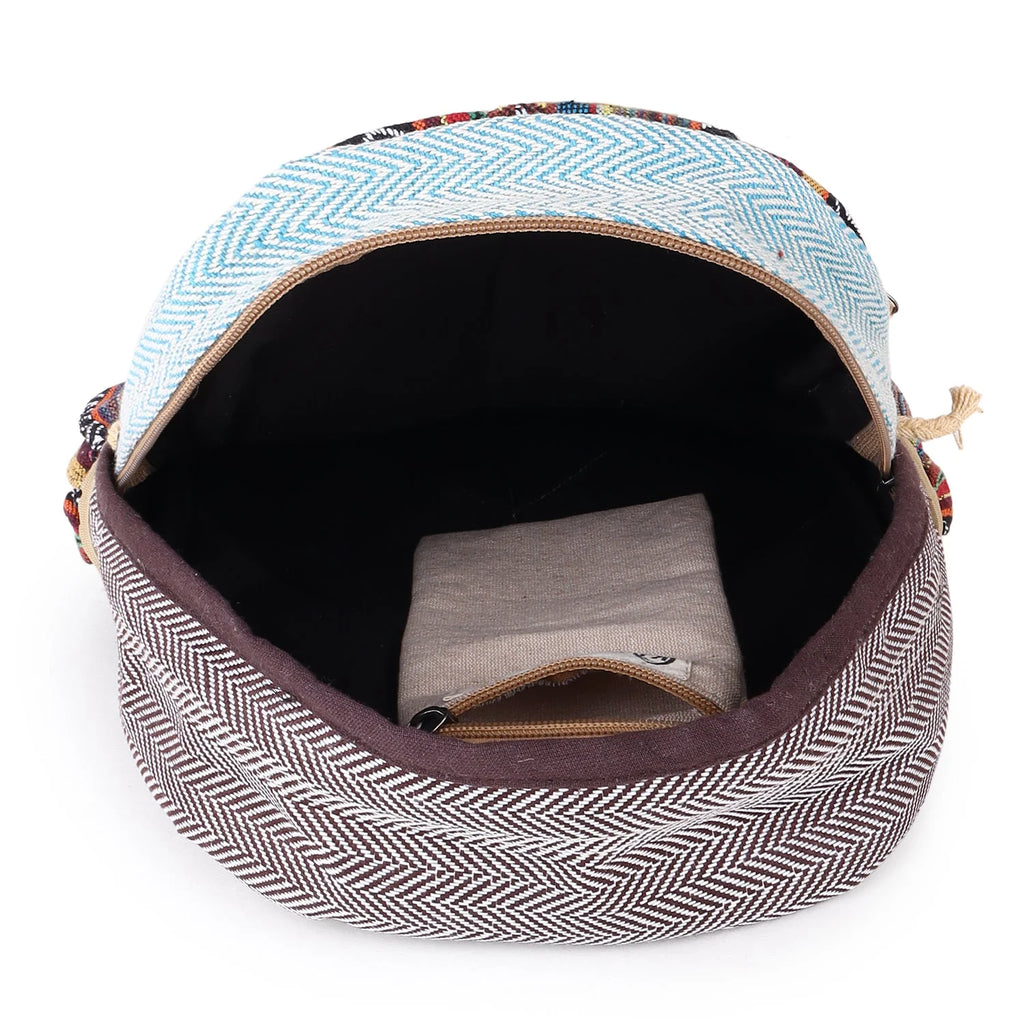 KayJayStyles Green Patch Handmade Hemp Backpack from Nepal – Mini, Daypack & Large Sizes - DharmaObjects
