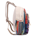 KayJayStyles Natural Handmade Large Multi Pocket Hemp Nepal Backpack (BKPK5) - DharmaObjects