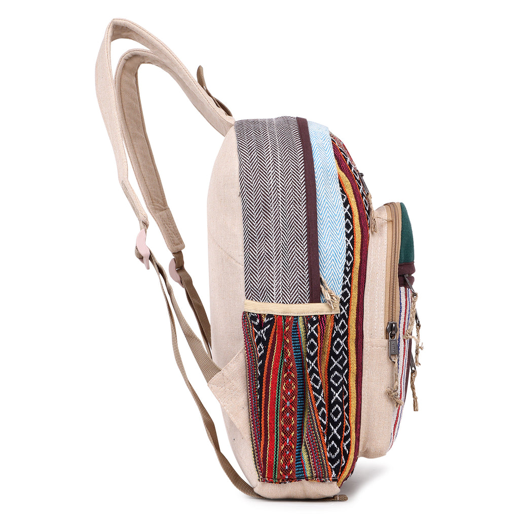 KayJayStyles Green Patch Handmade Hemp Backpack from Nepal – Mini, Daypack & Large Sizes - DharmaObjects