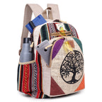 KayJayStyles Natural Handmade Large Multi Pocket Hemp Nepal Backpack (Tree Of Life) - DharmaObjects