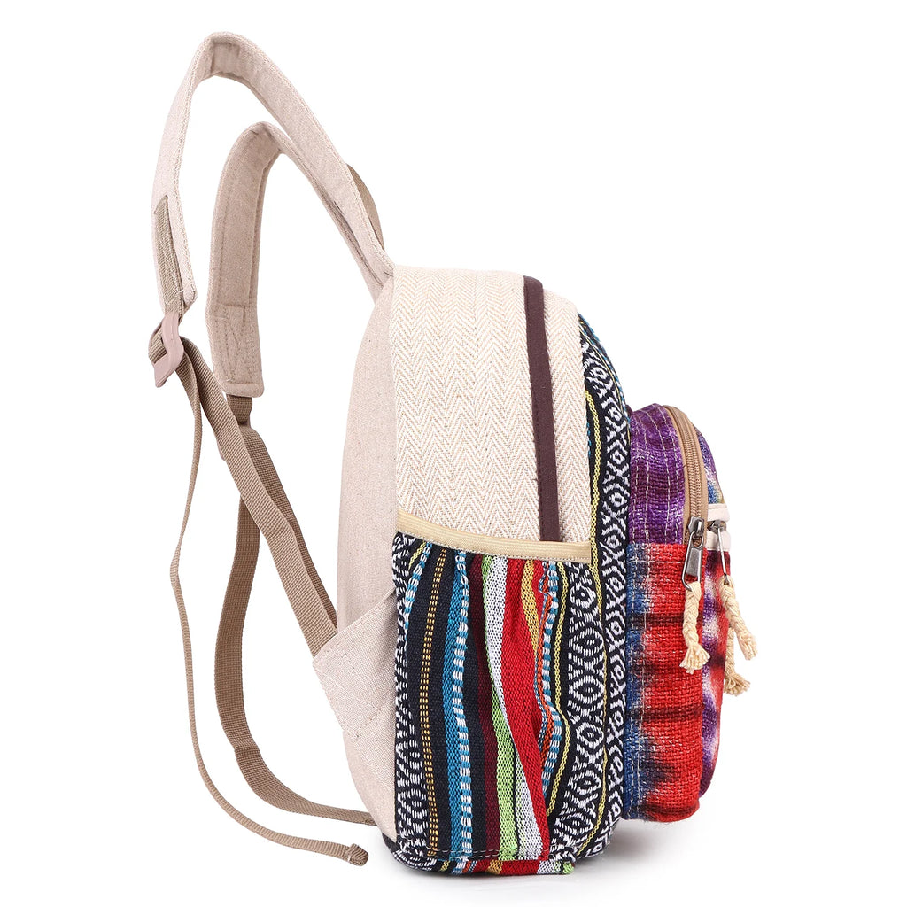 KayJayStyles Tie-Dye Handmade Hemp Backpack from Nepal – Mini, Daypack & Large Sizes - DharmaObjects