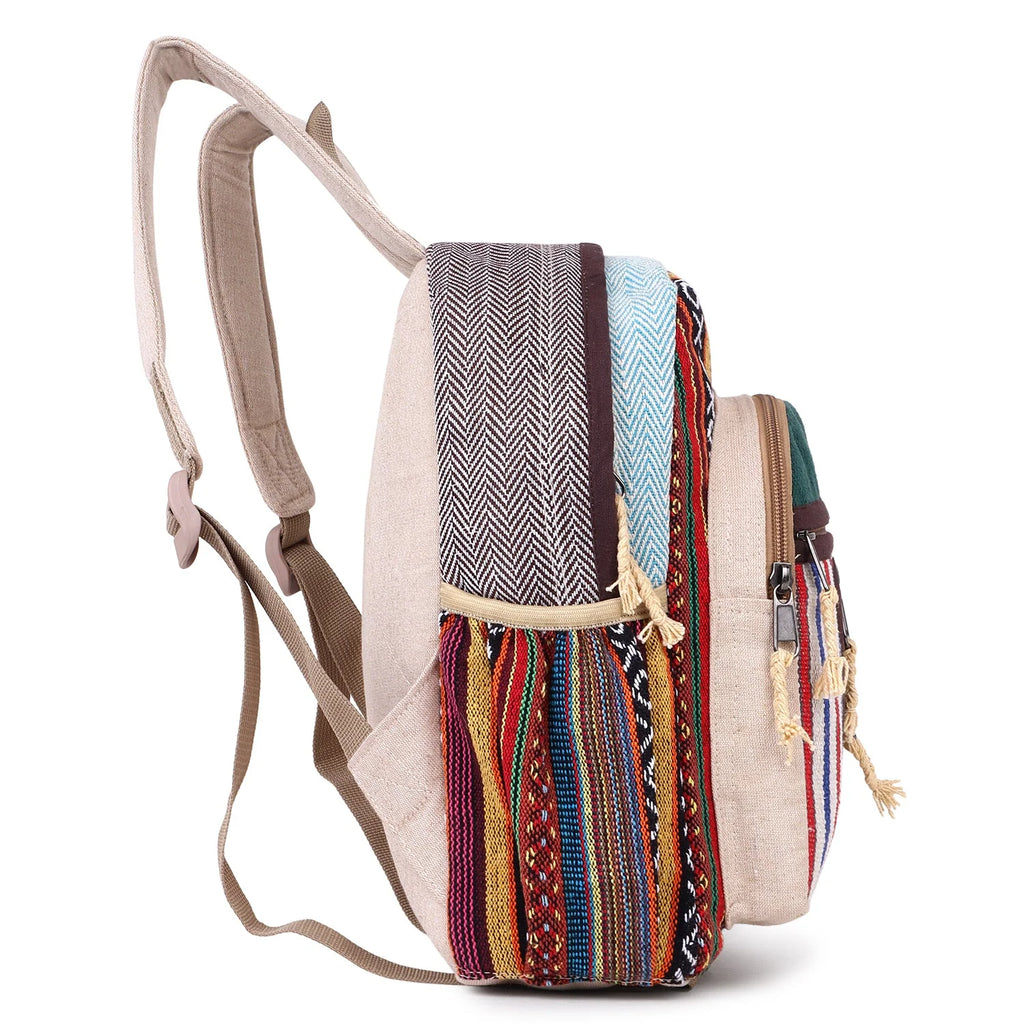 KayJayStyles Green Patch Handmade Hemp Backpack from Nepal – Mini, Daypack & Large Sizes - DharmaObjects