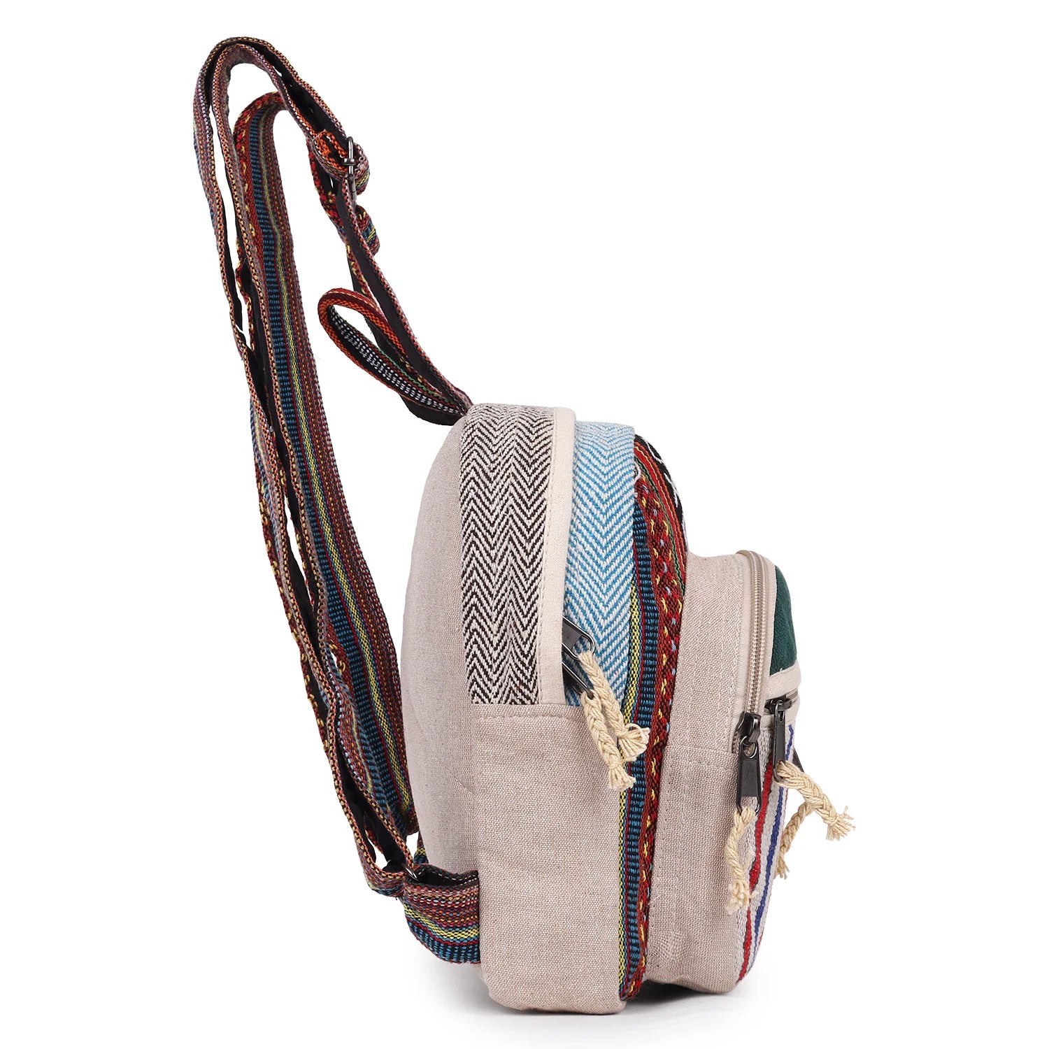 KayJayStyles Green Patch Handmade Hemp Backpack from Nepal – Mini, Daypack & Large Sizes - DharmaObjects