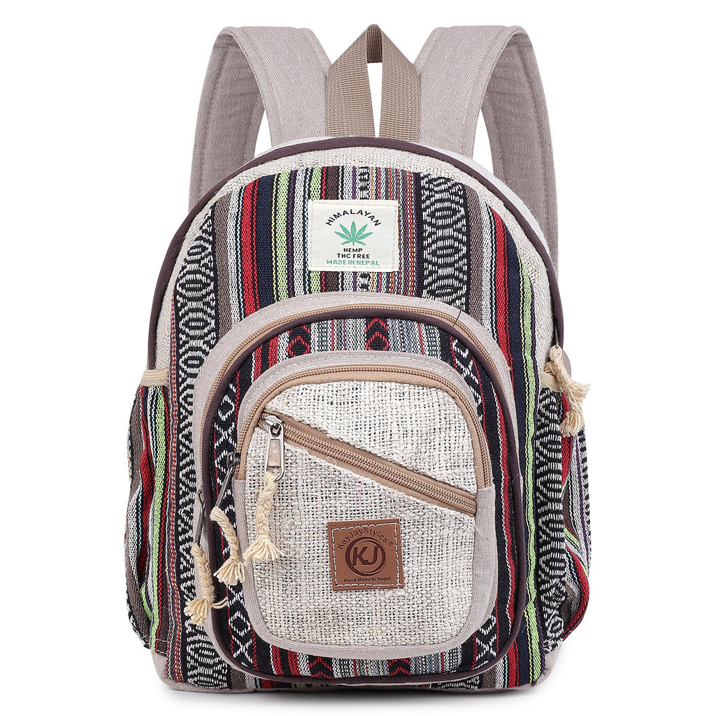 KayJayStyles Handmade Hemp Backpack from Nepal – Mini, Daypack & Large Sizes - DharmaObjects